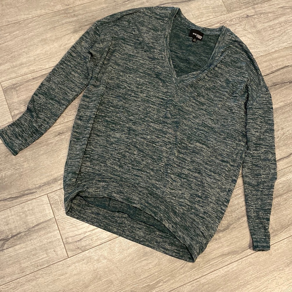 Wilfred Free Green Marled V Neck Sweater